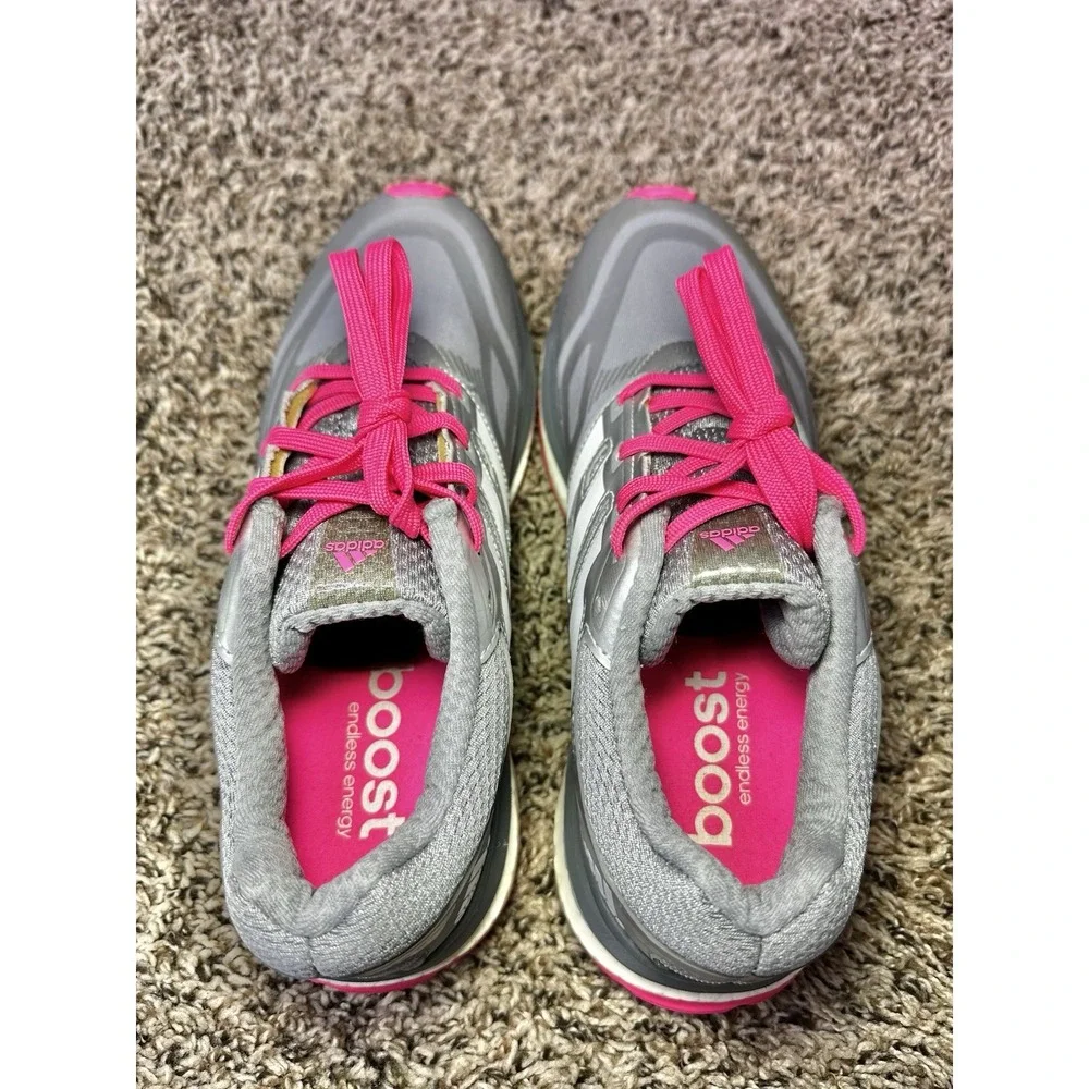 Adidas  Response Boost Techfit Women's Size 8.5 Running Shoes Gray Pink B35767